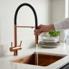 Pure.Sink Elite Steel Flex 3-way PVD copper kitchen faucet with flexible spout and Filtered Water PS8110-62